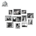 latest design aluminum plain white black set of photo frames